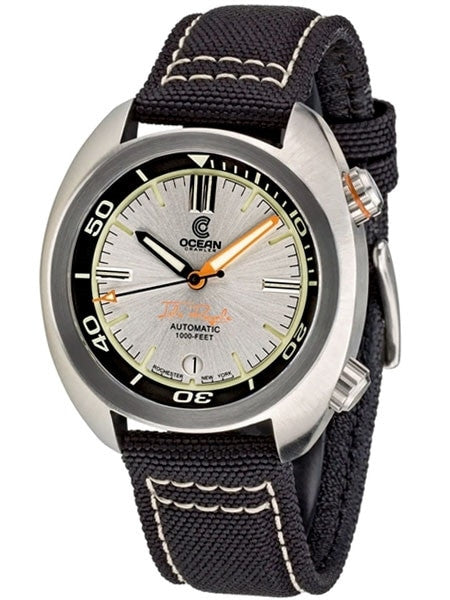 Ocean Crawler Great Lakes 300-Meter Dive Watch with Swiss Movement and Silver Dial #CD-1232