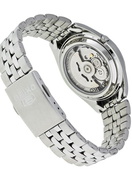 Seiko 5 Automatic Black Dial Watch with Stainless Steel Bracelet #SNKL23