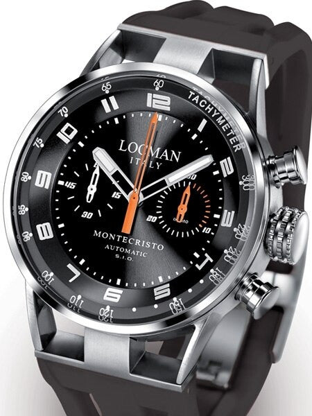 Locman Montecristo 100 Meter Automatic Chronograph Watch with 44mm Case #514BKORBKR