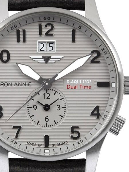 Iron Annie Big Date, Dual Time Pilot Watch with Two Crowns #5640-4