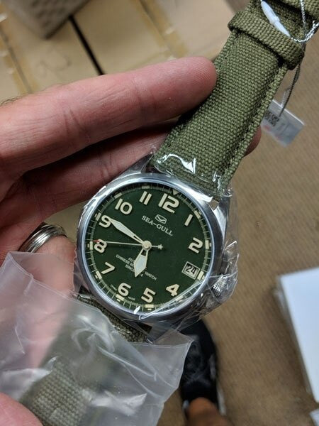 Sea-Gull 44mm Automatic Military Field Watch with Sapphire Crystal #D813.581