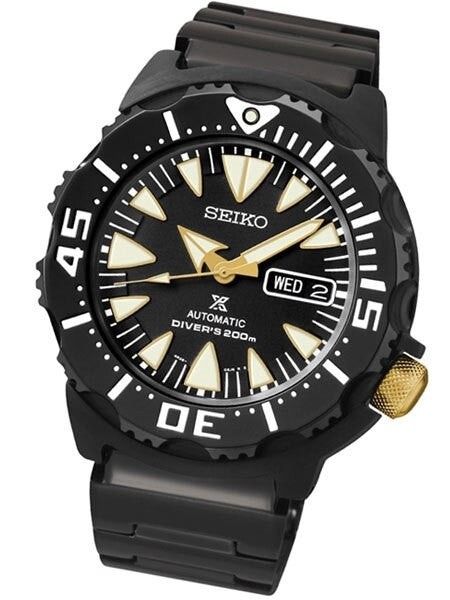 Seiko Prospex Black ion Monster with Seiko 4R36, 24-Jewel Automatic Movement #SRP583