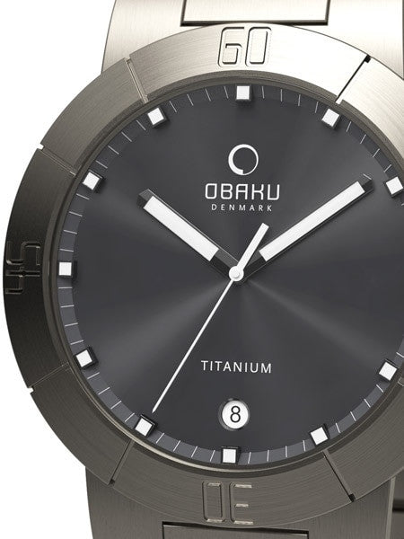Obaku Harmony Quartz Sporty Watch with Ultra Slim Titanium Case #V140GTJST