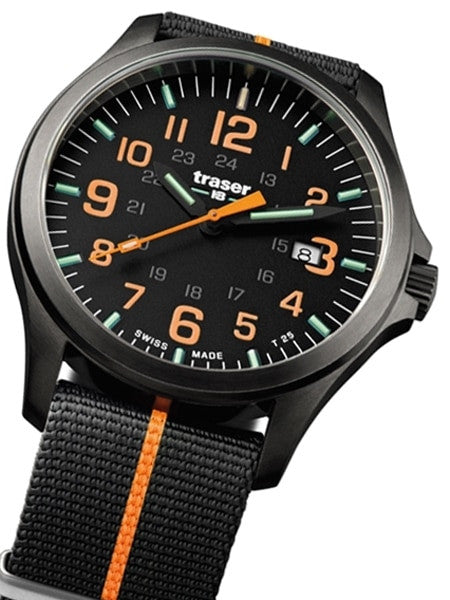 Traser Officer Pro Gun Metal PVD Case Watch with an Anti-Reflective Sapphire Crystal #107425