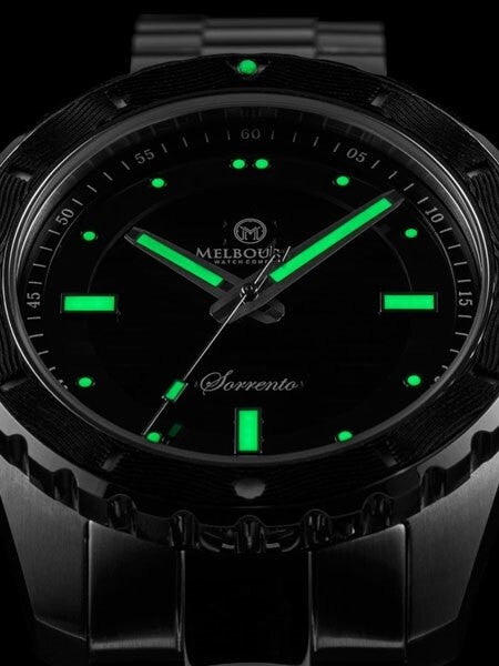 Melbourne Sorrento 200 Meter Automatic Dive Watch with Black Dial, Black Bezel #SO.42.A.3HN.01