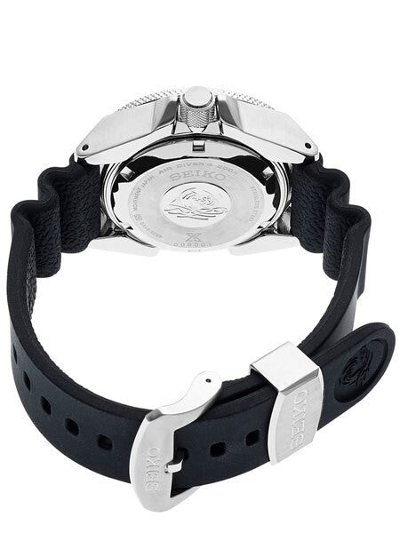 Seiko Samurai Prospex Automatic Dive Watch with Blue Dial and Rubber Dive Strap #SRPB53