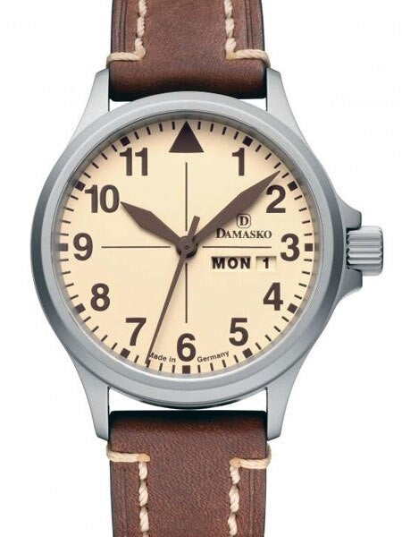 Damasko Swiss ETA Automatic with a 40mm Bead-Blasted Case, Beige Dial #DA20