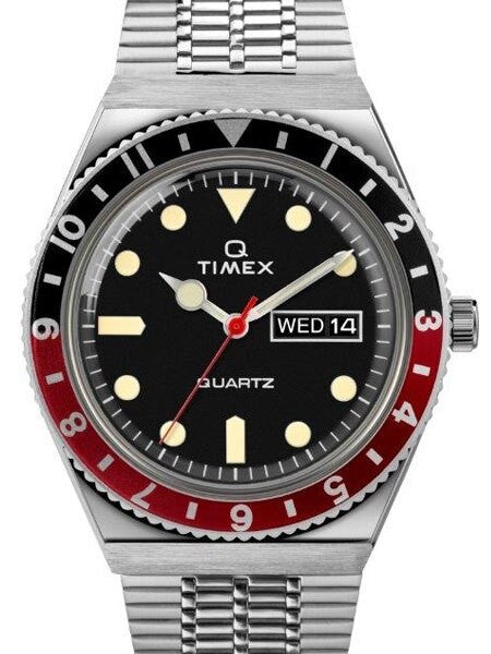 Q Timex Reissue of 1970's 38mm Stainless Steel Bracelet Watch #TW2U61300ZV
