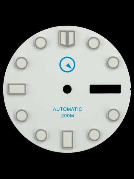 White Dial with SuperLuminova for Seiko 7S26, NH36 and 4R36 Movements #D03