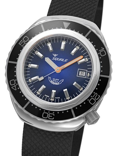 Squale 1000 meter Professional Swiss Automatic Dive watch with Sapphire Crystal #2002BLBK-R