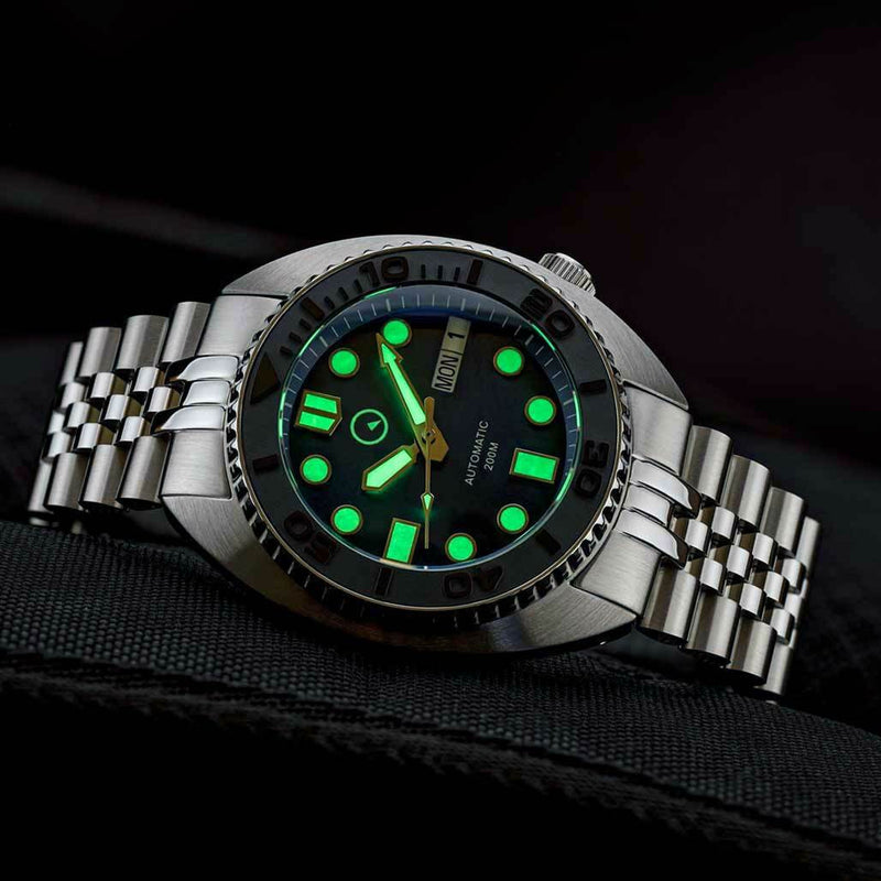 Islander Blue Dial Automatic Dive Watch with AR Dome Sapphire Crystal, and Embossed Ceramic Bezel Insert #ISL-69