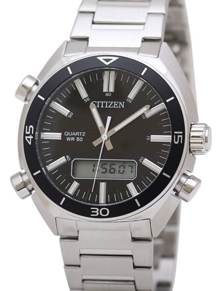 Citizen Quartz Chronograph Alarm Watch with Analog-Digital Display #JM5460-51E