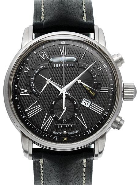 Graf Zeppelin Chronograph, Retrograde Watch with Beautiful Dial #7682-2