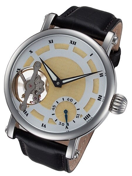 Rougois Open-Heart, Mechanical Hand Wind Watch with Luminous Black Hands RSL33-BLK