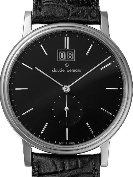 Claude Bernard Elegant and Thin Big Date Quartz Dress Watch #64010-3-NIN