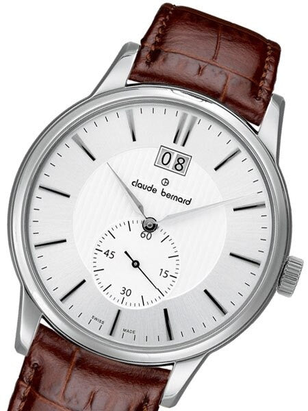 Claude Bernard Elegant and Thin Big Date Quartz Dress Watch #64005-3-AIN