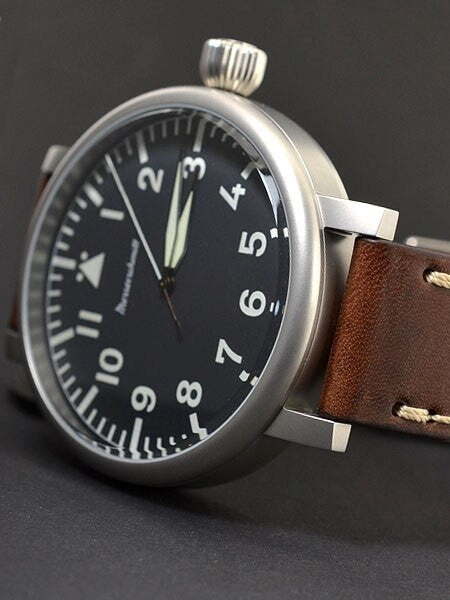 Messerschmitt Jumbo Fliegeruhr Watch with Aviator Leather Strap #ME-55DB