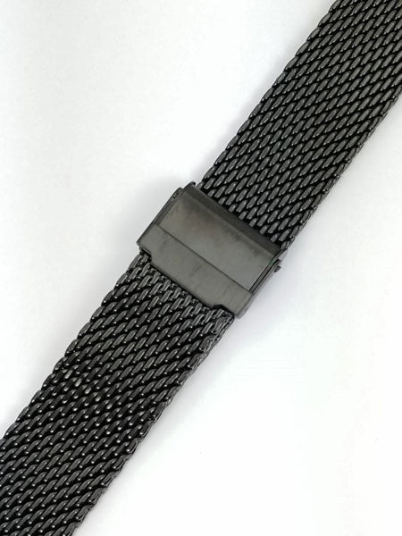 Vollmer Brushed Black PVD Mesh Bracelet with Easy Adjust Buckle #13080H0 (20mm)