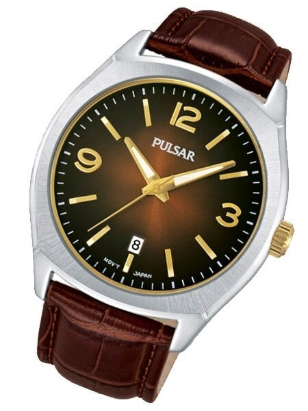 Pulsar Quartz Watch with 42mm Case and Captivating Brown Dial #PS9485