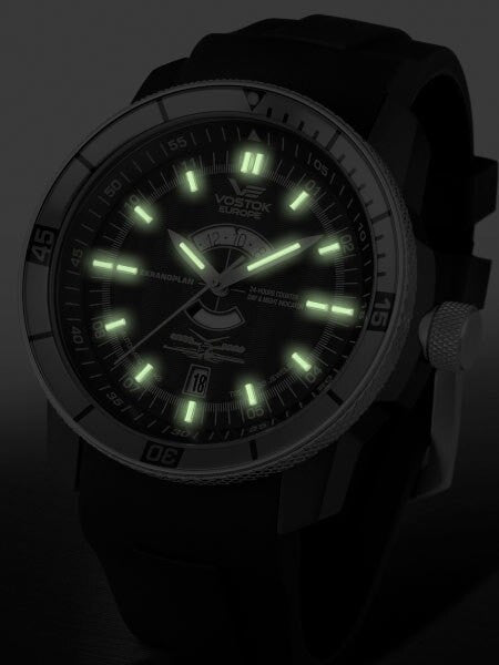 Vostok-Europe Ekranoplan Caspian Sea Monster Tritium Tube Dive Watch 5454108