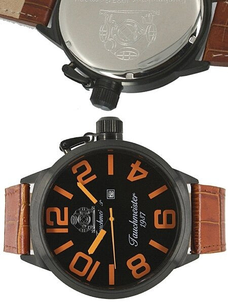 Tauchmeister T0215 XXL 57mm Stealth Black IP Military Watch