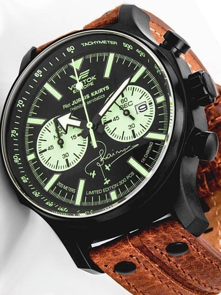 Vostok-Europe Jurgis Kairys SPECIAL EDITION Pilot Chronograph with SuperLuminova #5954341