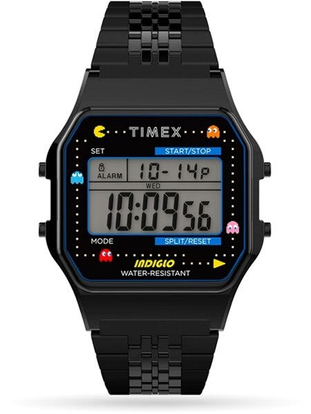 Timex T80 x PAC-MAN 34mm PVD Stainless Steel Bracelet Watch #TW2U32100YB