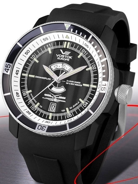 Vostok-Europe Ekranoplan Caspian Sea Monster Tritium Tube Dive Watch #5452109