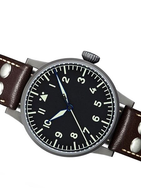 Laco 36mm Hamburg Type A Dial Hand Wind Pilot Watch with Sapphire Crystal #861736
