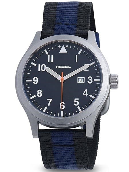 HEMEL Ten36 Swiss ETA Quartz Field Watch with Matte Black Dial and Sapphire Crystal #HM7