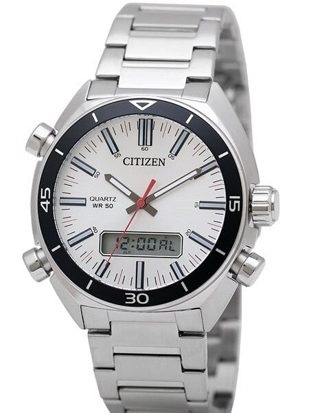 Citizen Quartz Chronograph Alarm Watch with Analog-Digital Display #JM5460-51A