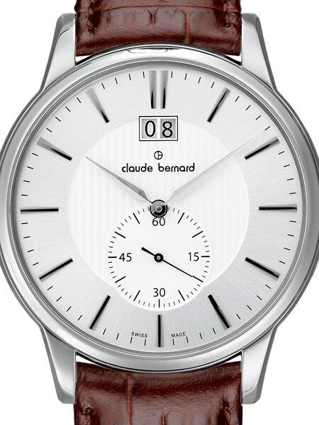 Claude Bernard Elegant and Thin Big Date Quartz Dress Watch #64005-3-AIN