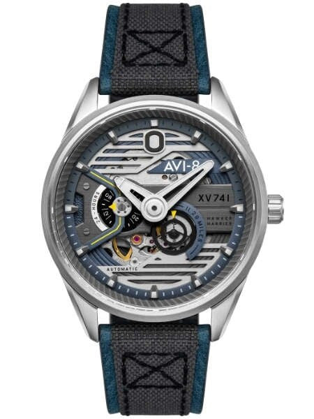 AVI-8 Admiral Blue Steel, 21-Jewel Automatic Pilot Watch, AR Sapphire Crystal #AV-4074-01