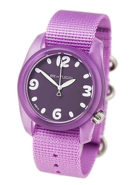 Bertucci Women's Comet Ultra Violet Resin Watch, Matching Nylon Strap and Dial - 11036