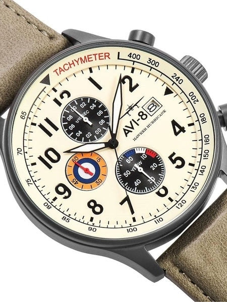 AVI-8 Hawker Hurricane Aviator Chronograph Watch #AV-4011-0C
