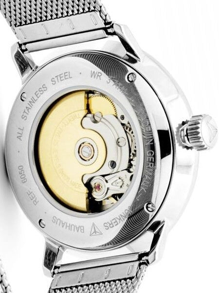 Junkers Bauhaus Swiss Automatic Watch with Domed Hesalite Crystal #6050M-5