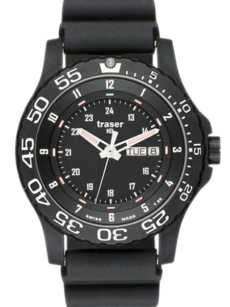 Traser P6600 Elite Red, Tactical Mission Watch on Rubber Strap P6600.91F.1Y.01