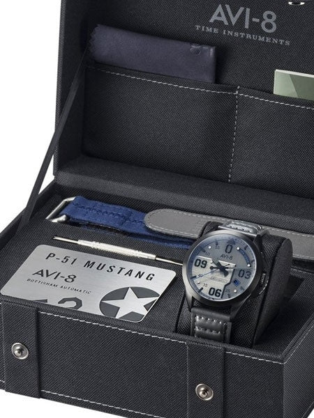 AVI-8 24-Jewel Automatic Bottisham Limited Edition P-51 Mustang #AV-4069-03