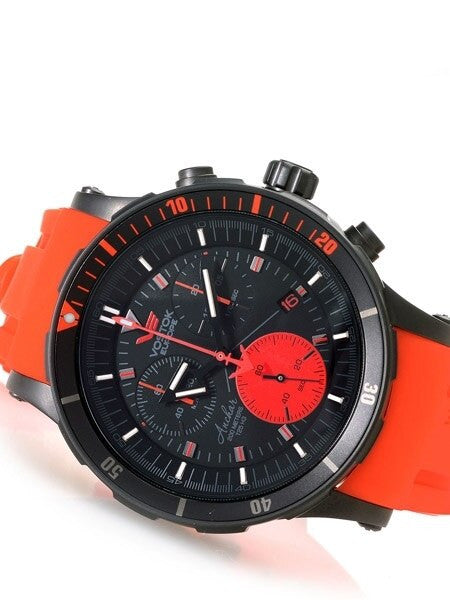 Vostok-Europe Anchar Mens Chronograph Dive Watch with Tritium Tube Illumination #5104244