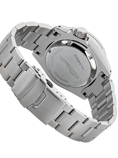 Islander Automatic Dive Watch with Solid-Link Bracelet, AR Sapphire Crystal, and Luminous Sapphire Bezel Insert #ISL-10