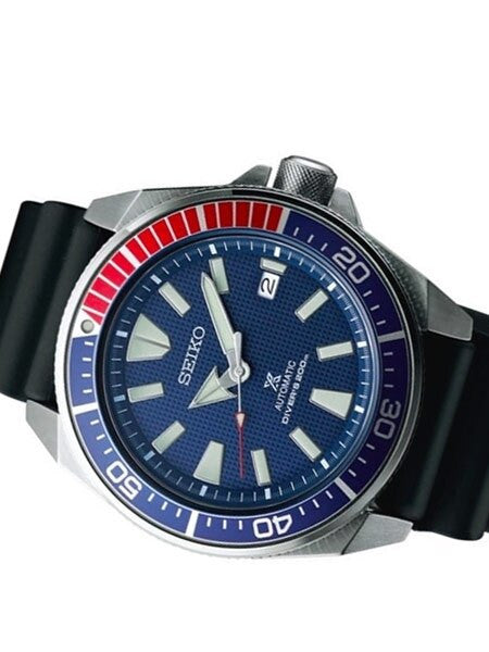 Seiko Samurai Prospex Automatic Dive Watch with Blue Dial and