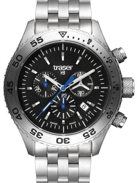 Traser Swiss Made Aurora Chronograph Watch with 46mm SS Case #106833