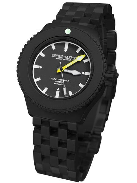 Obris Morgan Nevon Automatic Grey Dial PVD Watch with Robust Bracelet #NEVON-BPGY
