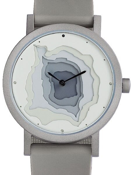 Projects 40mm Terratime Quartz Watch with Grey Rubber Strap #7300