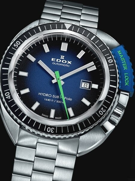 Edox Limited Edition Hydro-Sub Swiss Automatic Dive Watch with Edox MasterLock  #80301-3NBU-NBU