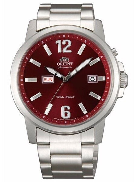 Orient 42mm Starfish Day and Date Automatic Watch with a Radiant Red Dial #EM7J009H