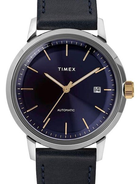 Timex 40mm Marlin 21-Jewel Automatic Watch with Stainless Steel Case and Navy Blue Dial #TW2T23100ZV