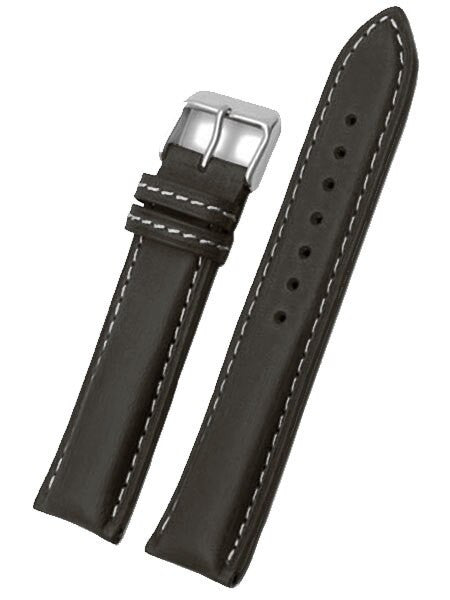 Toscana Black Heavy Padded Italian Calf Leather Watch Band HRV