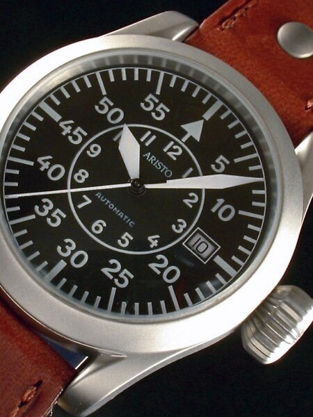 Aristo 3H32 Type B Dial Swiss ETA Automatic Pilot's Watch with Oversize Crown
