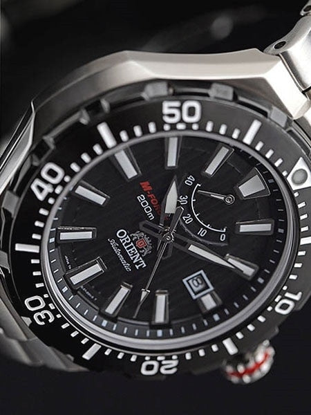 Orient M-Force Delta Automatic Scuba Black Dive Watch with Power Reserve Meter #EL07002B